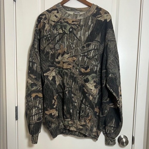 Jerzees Other - Jerzees Vintage Mossy Oak Camouflage Crewneck Sweater 3XL